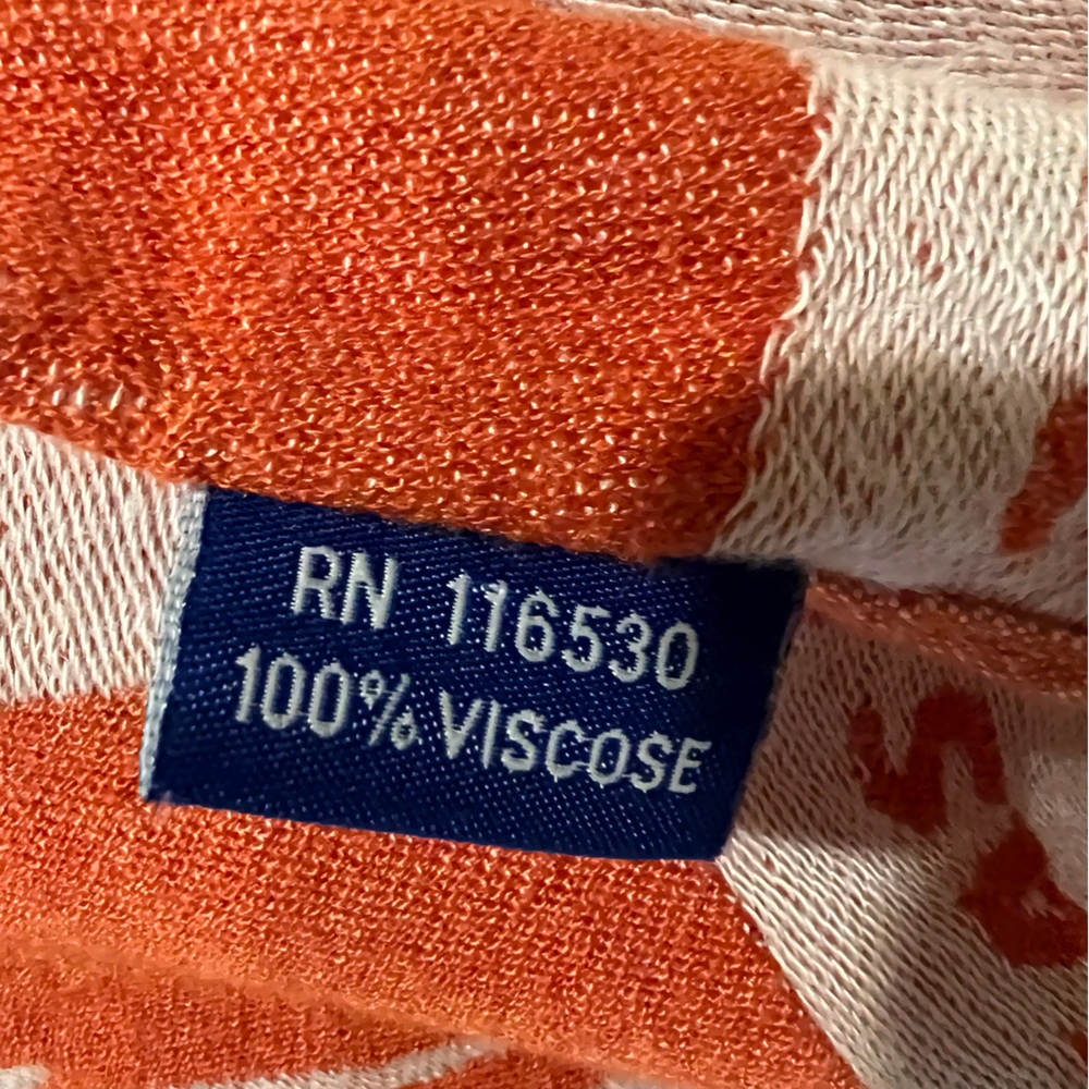 Sandol UT University of Texas Longhorns Orange Large Shawl Wrap Scarf Tassels - Picture 5 of 10